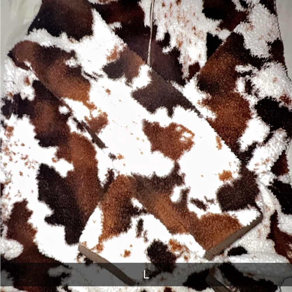 Cow Print Fleece Jacket